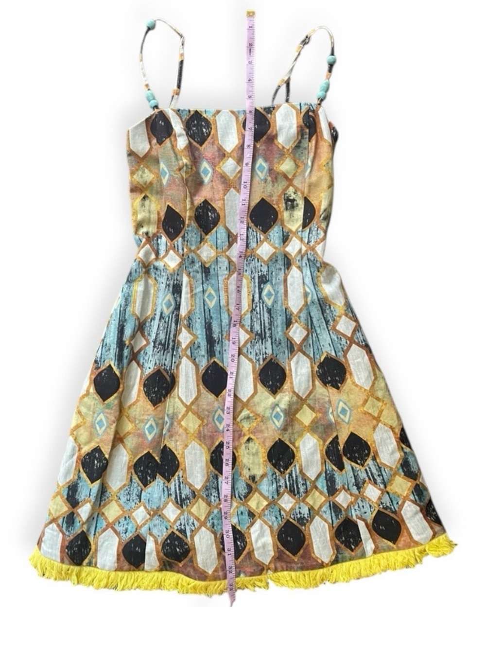 Vintage Christian Lacroix Geometric Print Summer Mini Dress - Picture 9 of 10